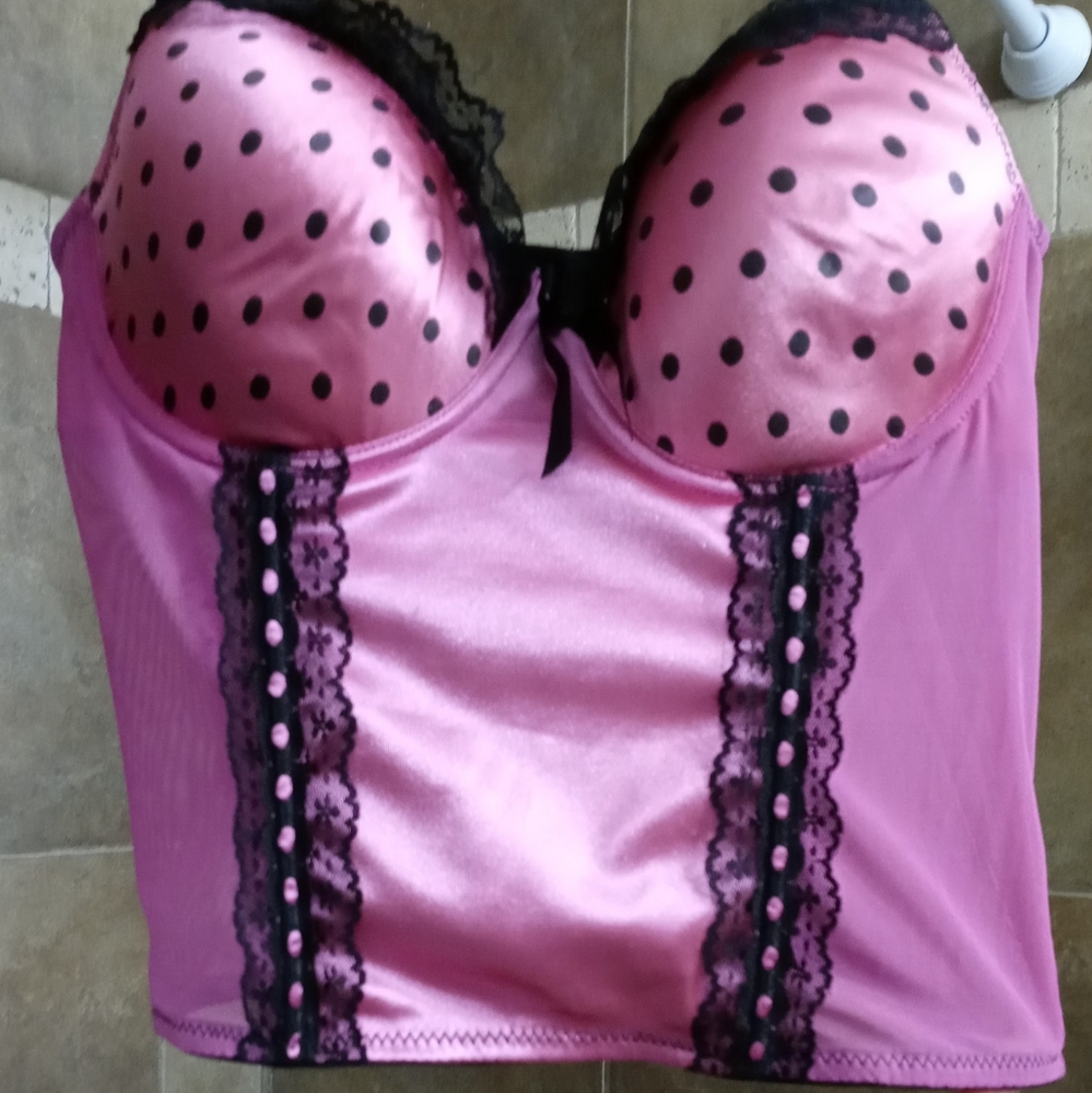 Pink and Black Bustier